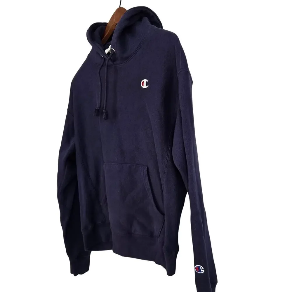 Champion Reverse Weave Athletic Streetwear Minimalist Capsule Wardrobe Hoodie M